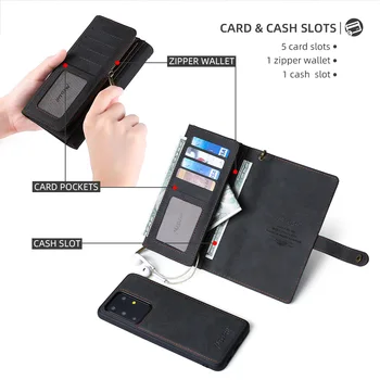 MEGSHI-016 Чехол для телефона из искусственной кожи с карманом для карт Samsung M31 A40 A50 A51 A70 A71 S8 S9 S10 S20 S21 Plus Note20 Ultra S20FE