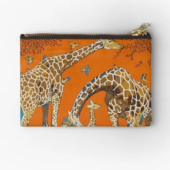 Les Girafes Сумки на молнии для сафари с жирафом в зоопарке Pr Для мужчин, маленькие носки с чистыми деньгами, Кошелек для ключей, Трусики, женское упаковочное нижнее белье